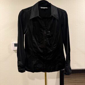 NWT - Classiques Entier Slim Fit Women's Button Down - Black Size S